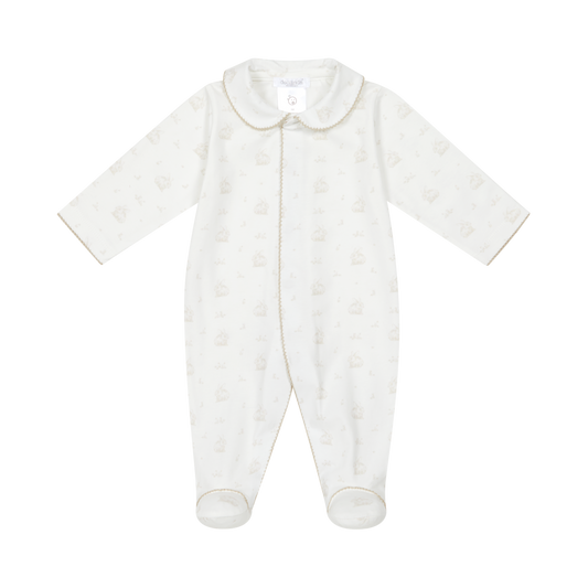 Babygrow em Algodão para Bebé e Recém-Nascido - Bege