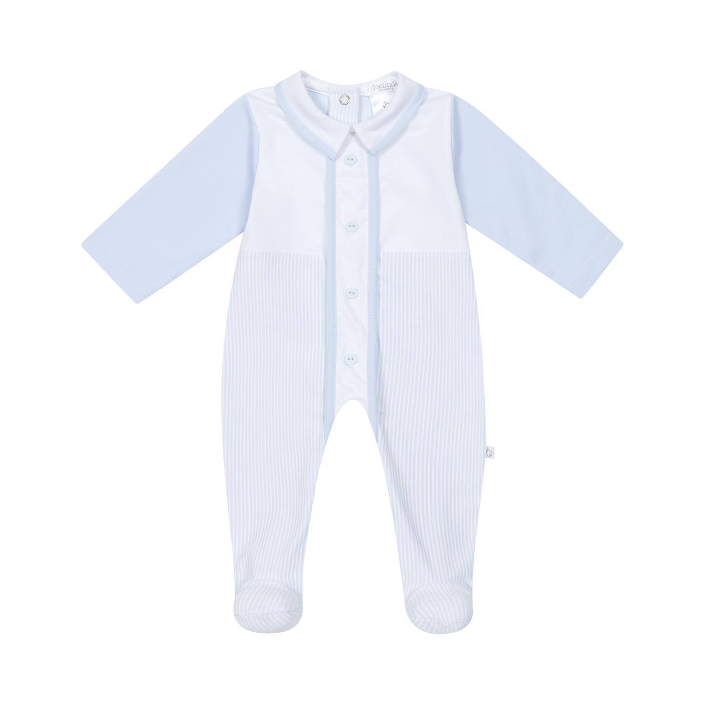 Babygrow em Algodão para Bebé e Recém-Nascido - Azul