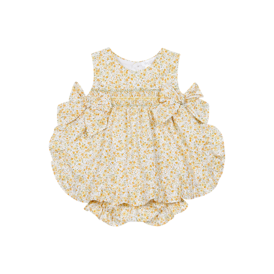 Vestido com Tapa Fraldas para Menina- Floral