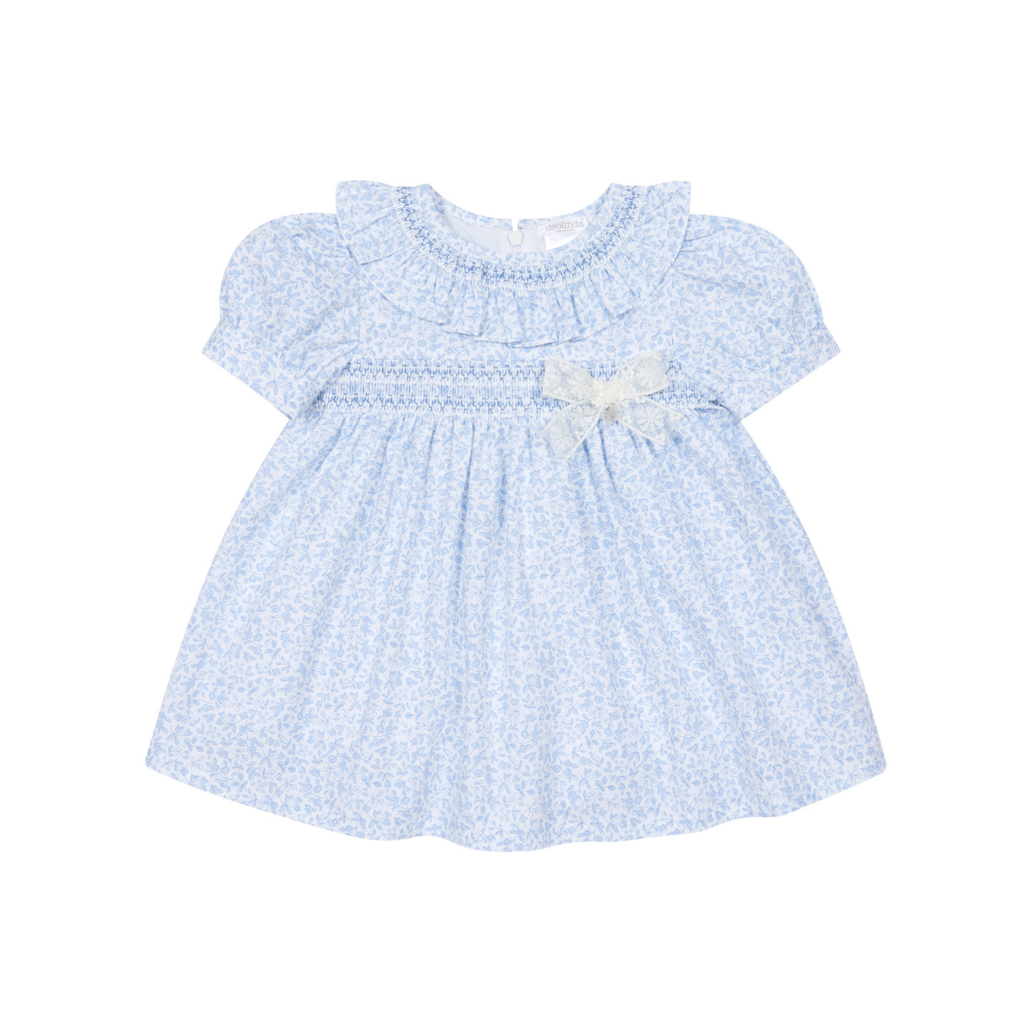 Vestido em Algodão para  Menina - Azul