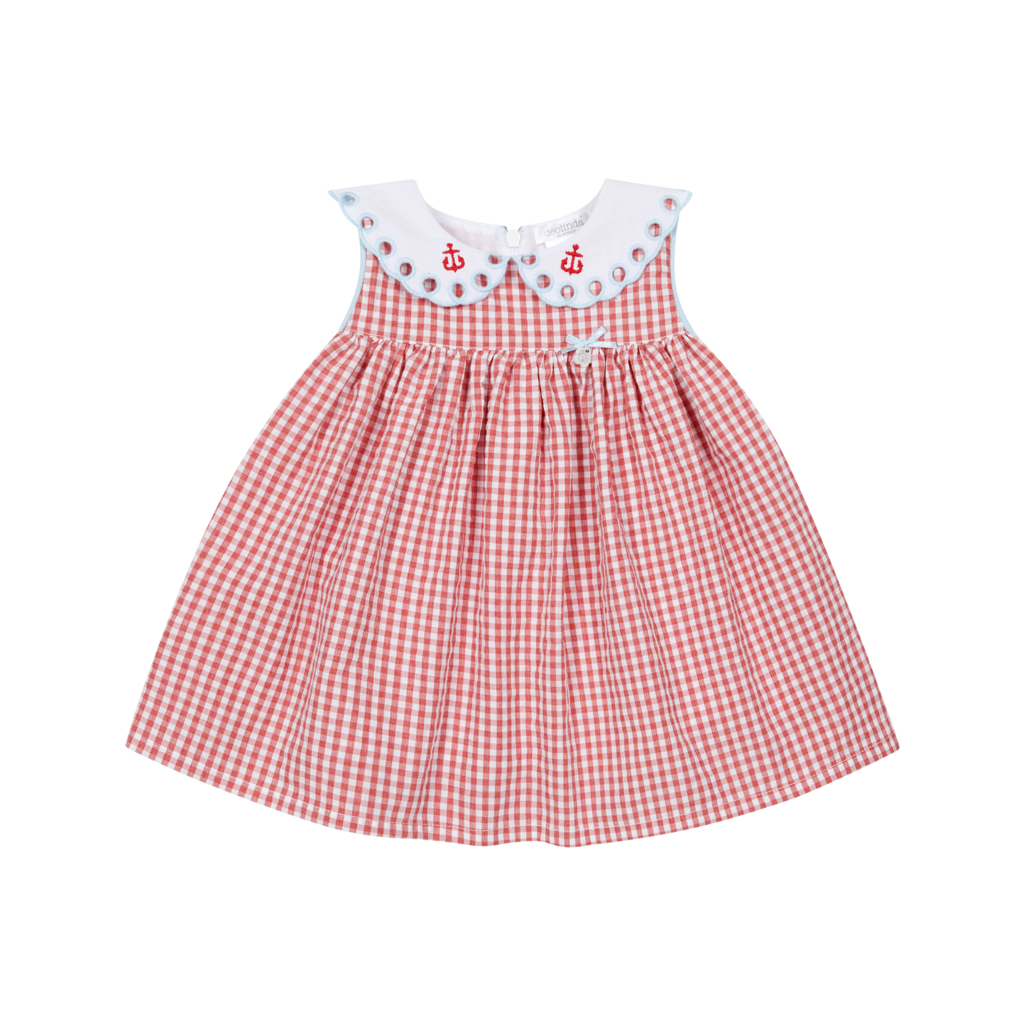 Vestido para Menina- Vichy Vermelho e Branco