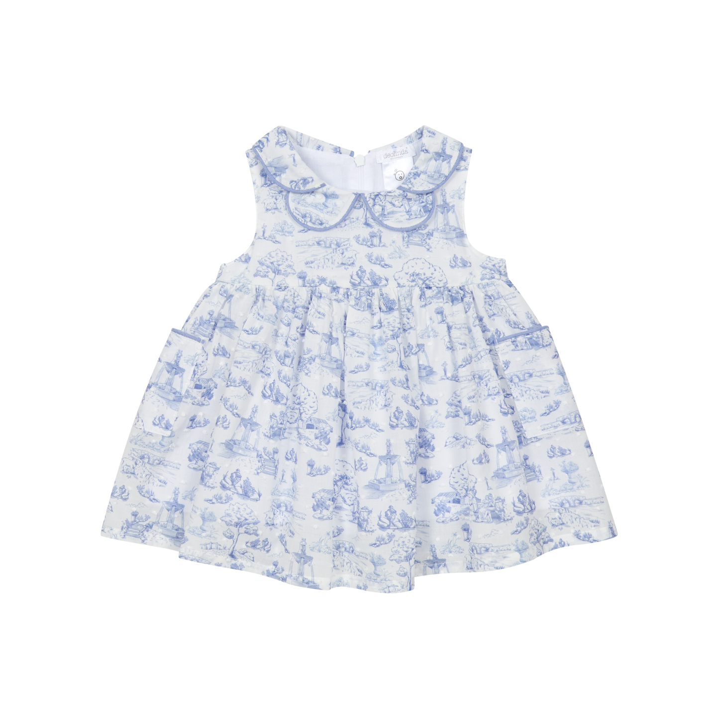 Vestido em Algodão Toile de Jouy  Menina