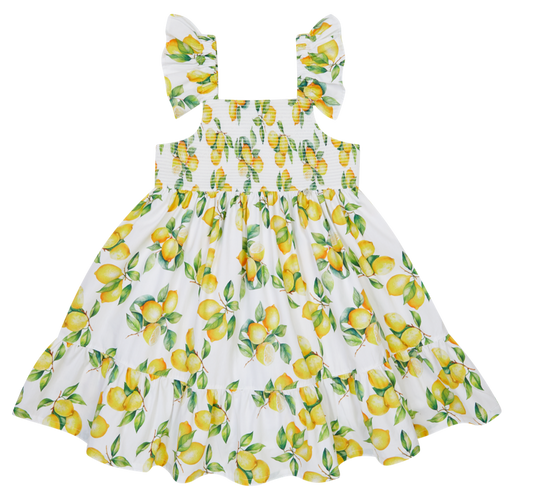 Vestido em Algodão para Menina - Limões