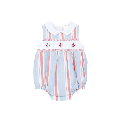 Fofo Com Riscas Azul, Vermelho e Branco