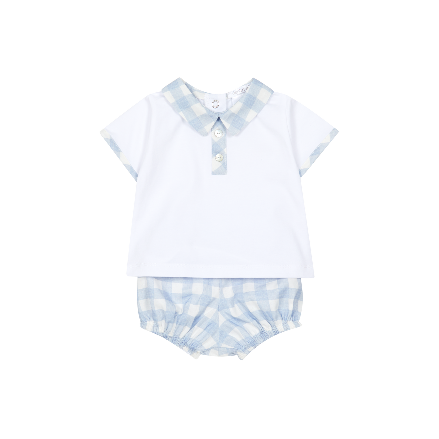 Conjunto em Algodão Vichy para Bebé Menino 2pc