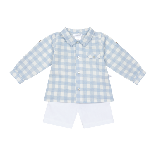 Conjunto em Algodão Vichy para Menino 2pc
