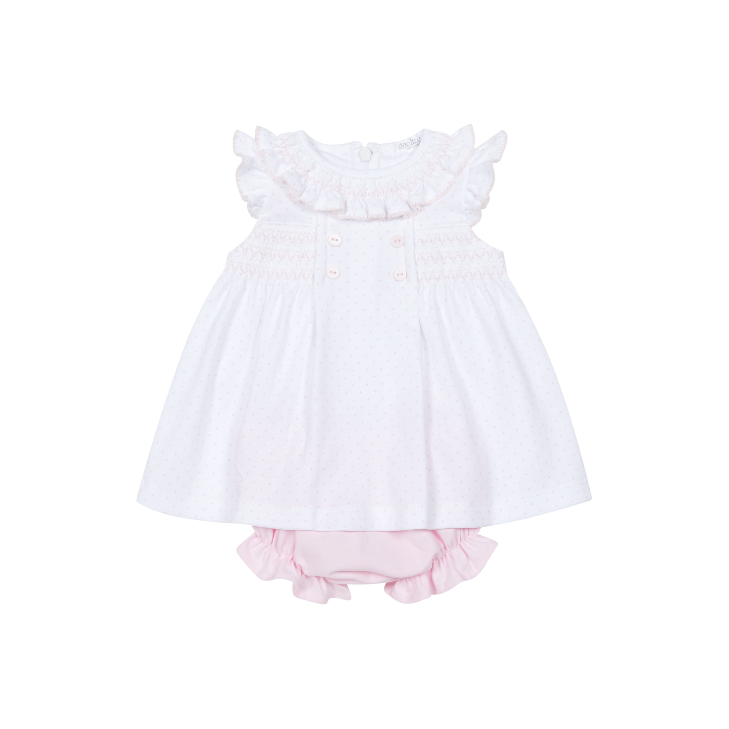 Vestido com Tapa Fraldas em Algodão Bebé Menina