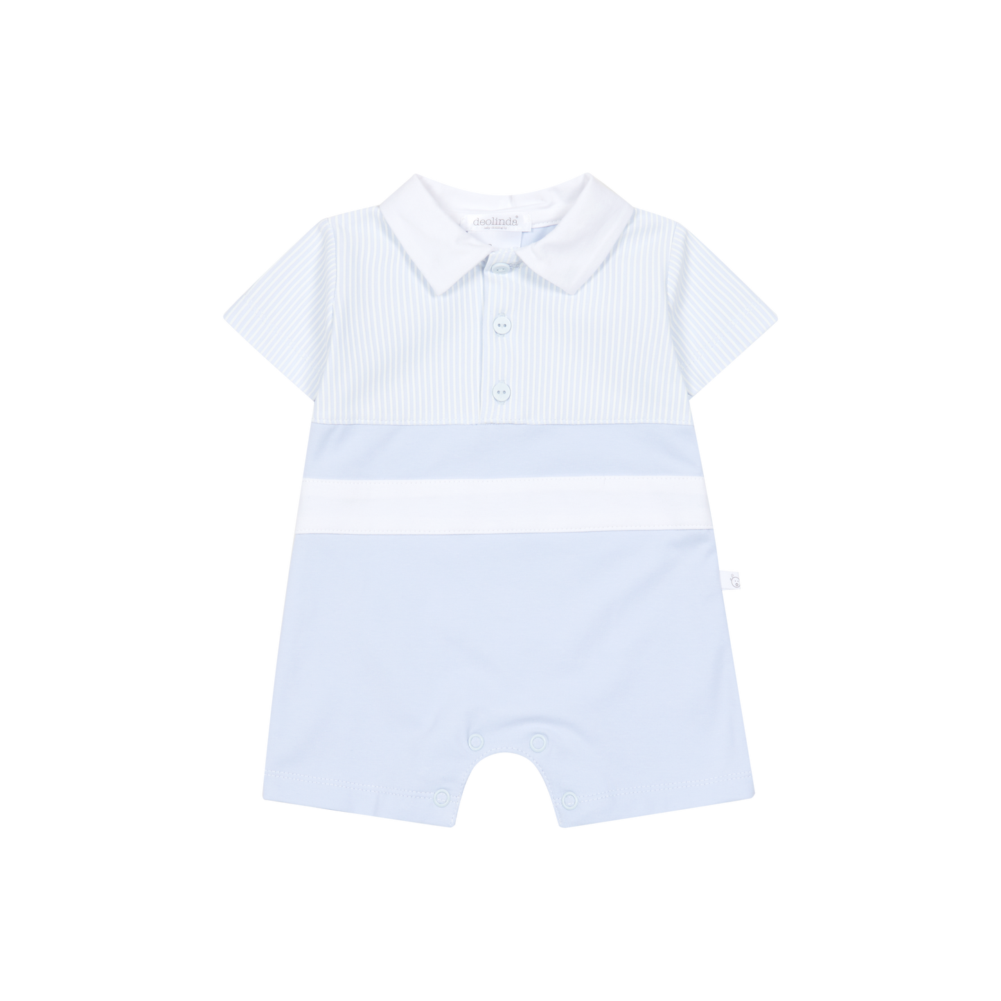 Babygrow de Algodão de Manga Curta para Bebé Menino