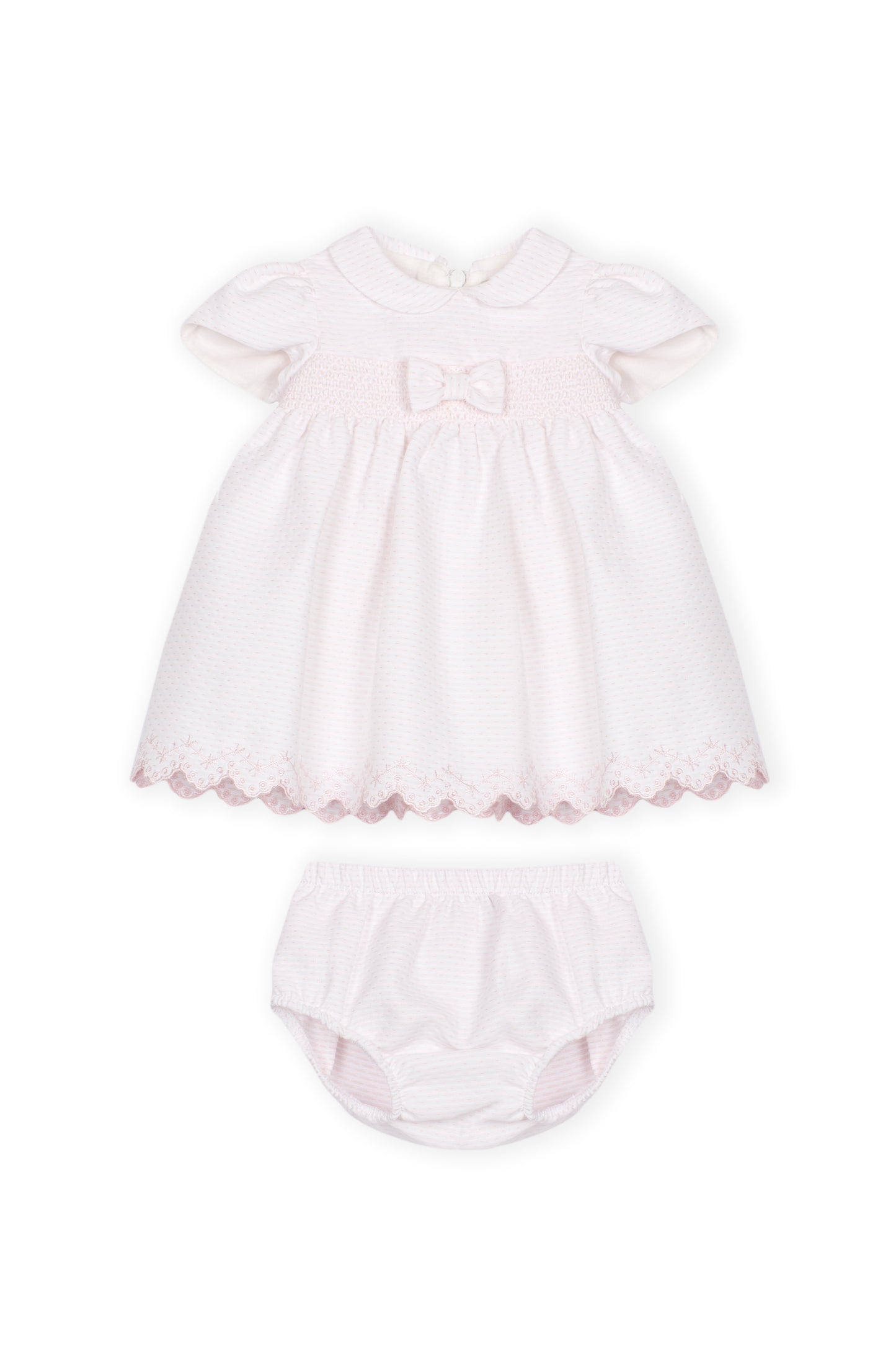 Vestido com Tapa Fraldas Rosa Bebé 2pc