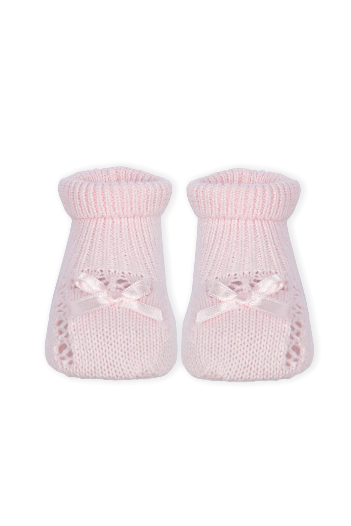 Carapins em Malha de Algodão para Bebé - Rosa Bebé