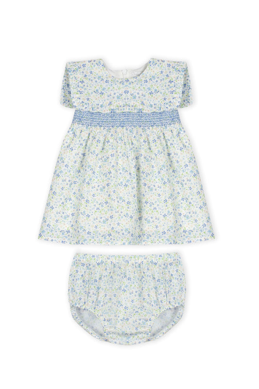 Vestido com Tapa Fraldas Floral 2pc
