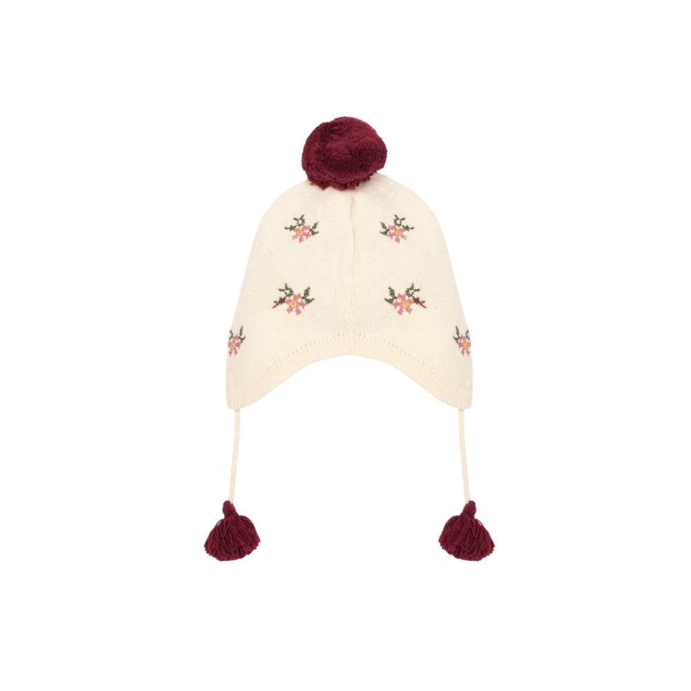 Gorro com pompom em lã