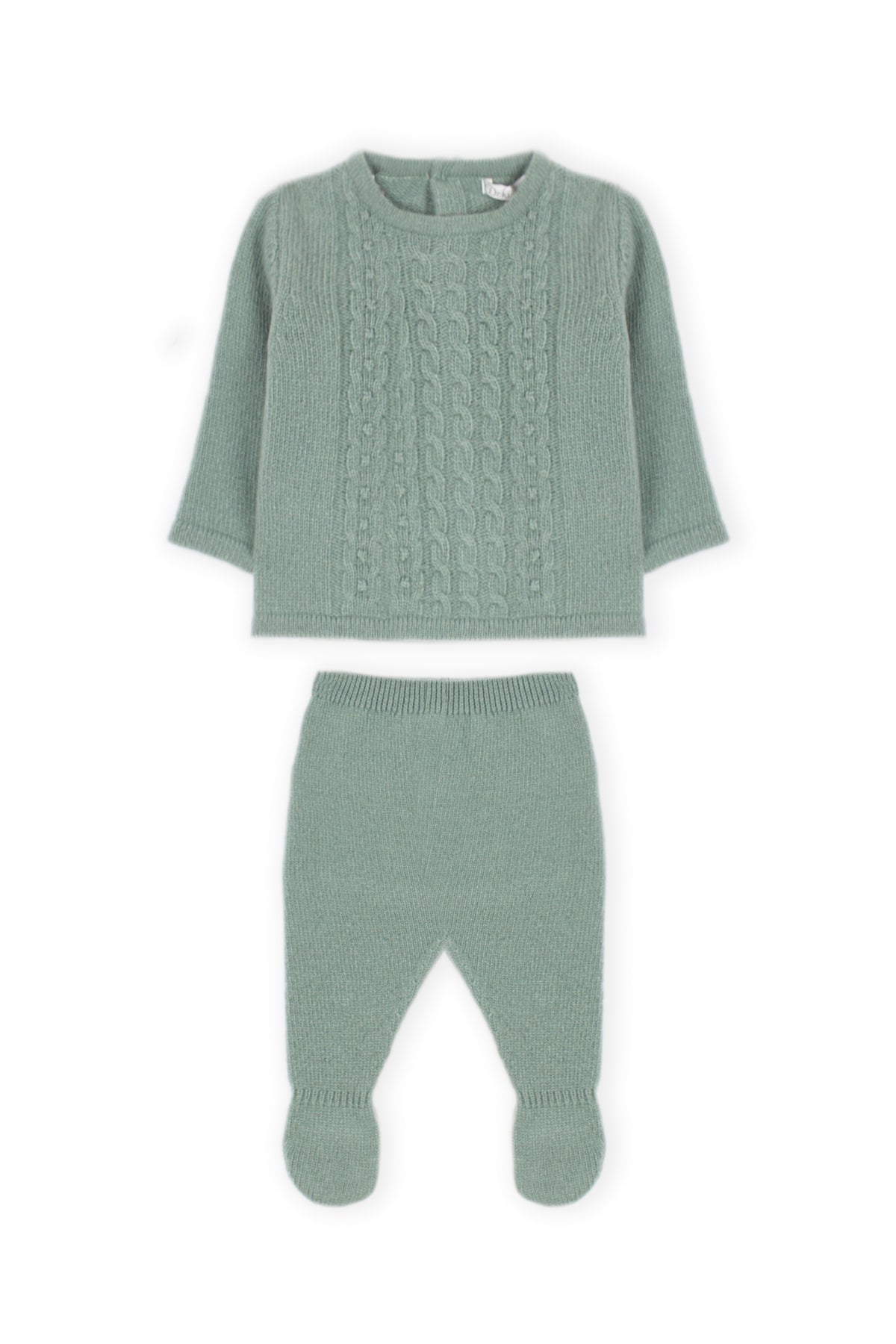 Conjunto de Malha com Tranças Verde