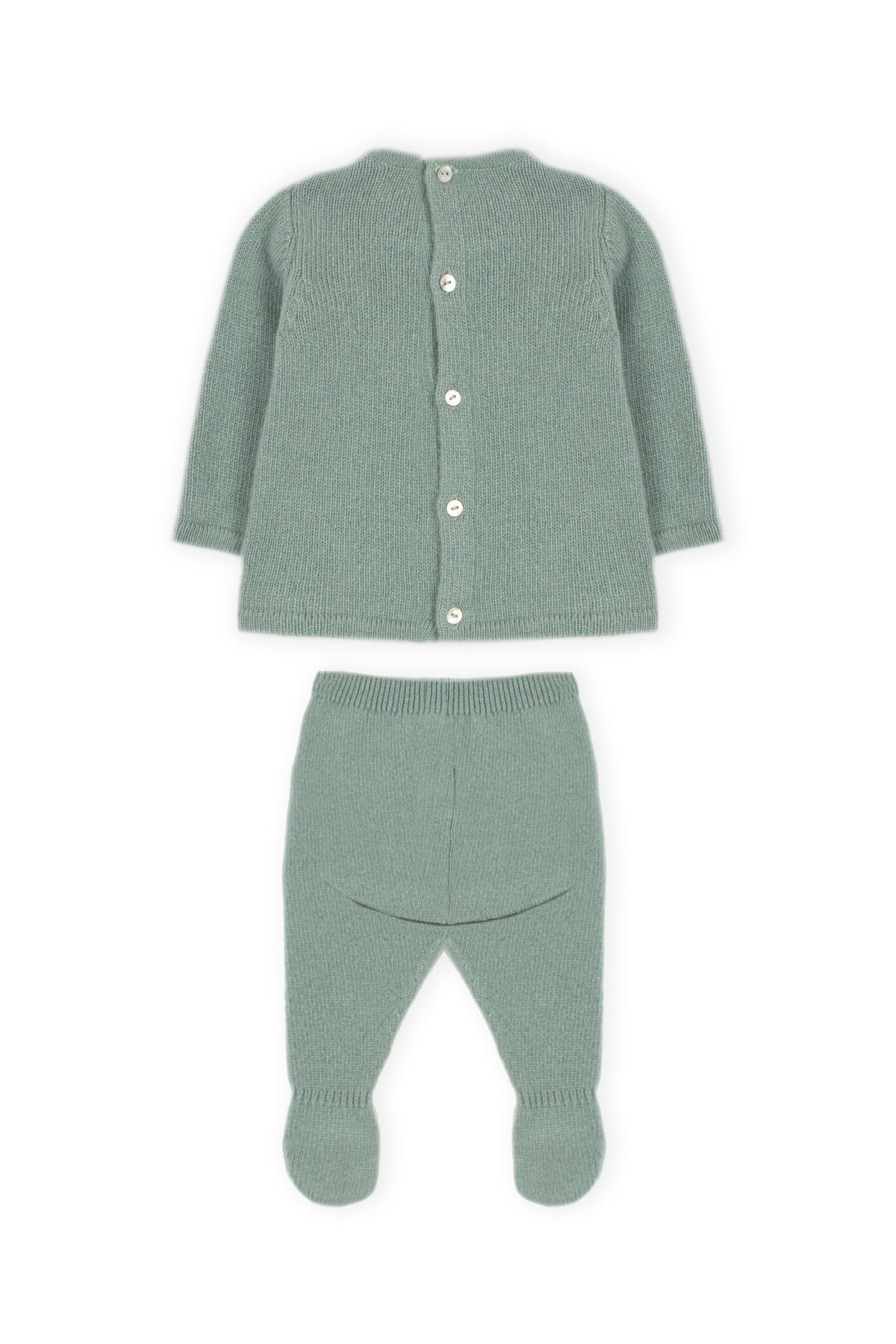 Conjunto de Malha com Tranças Verde