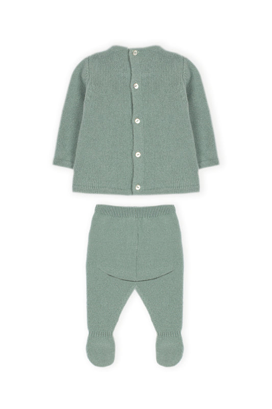Conjunto de Malha com Tranças Verde