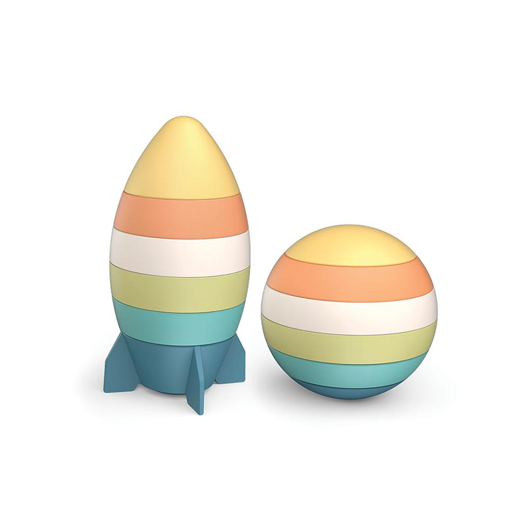 Torre Empilhar Espacial 12 Pcs Bio Plástico Giros