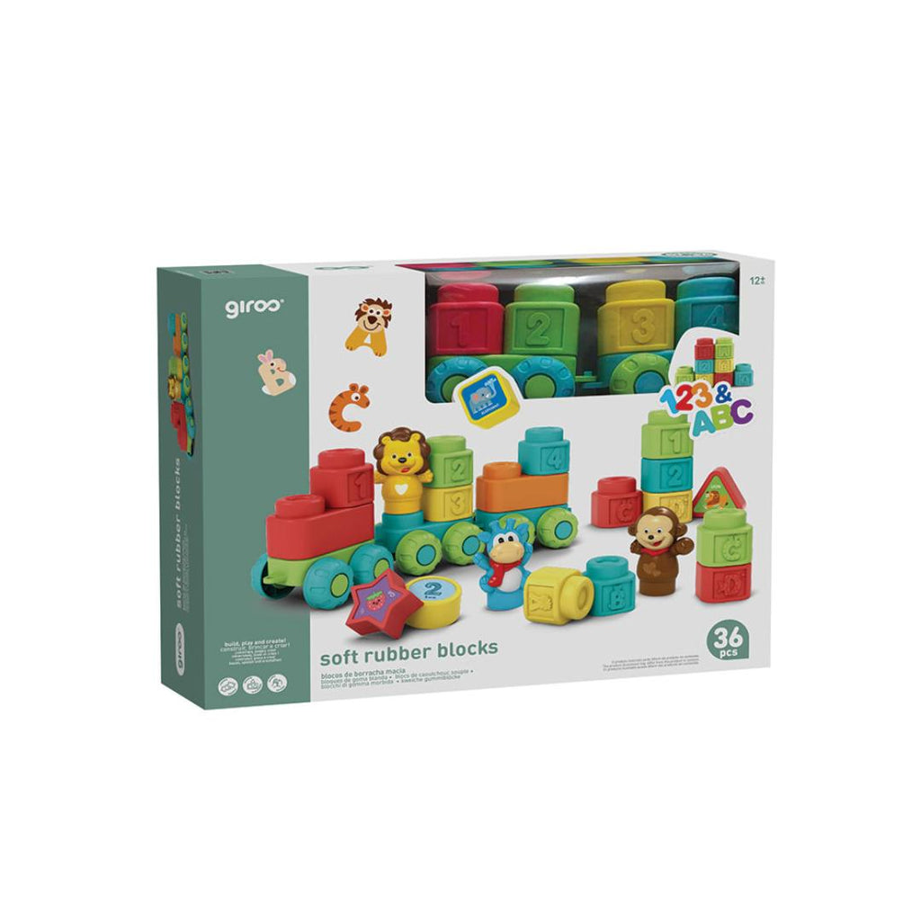 Blocos de Borracha Macia Comboio da Selva 36 pcs