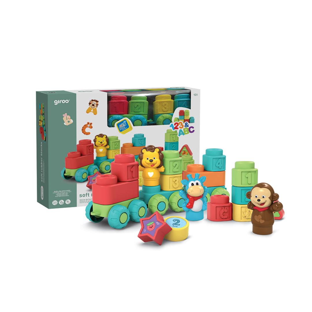 Blocos de Borracha Macia Comboio da Selva 36 pcs