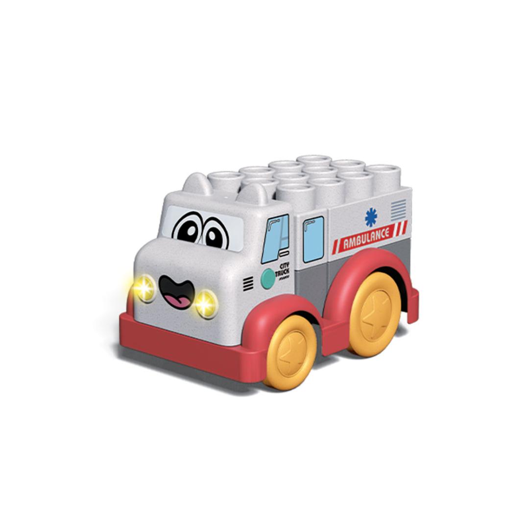 Veículo Ecológico c/ Blocos Construção Luz e Sons