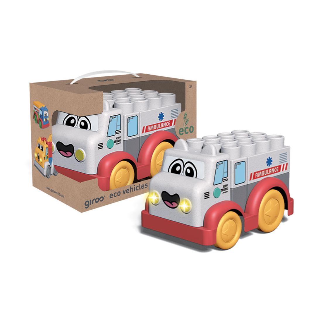 Veículo Ecológico c/ Blocos Construção Luz e Sons