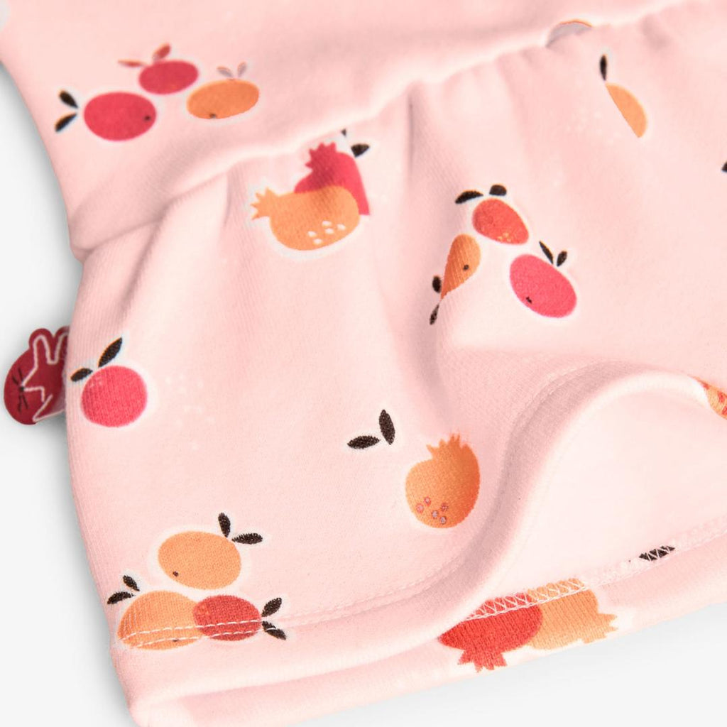 Vestido Bebé com Estampa de Frutas – Delicado e Confortável para o Inverno