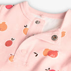 Vestido Bebé com Estampa de Frutas – Delicado e Confortável para o Inverno