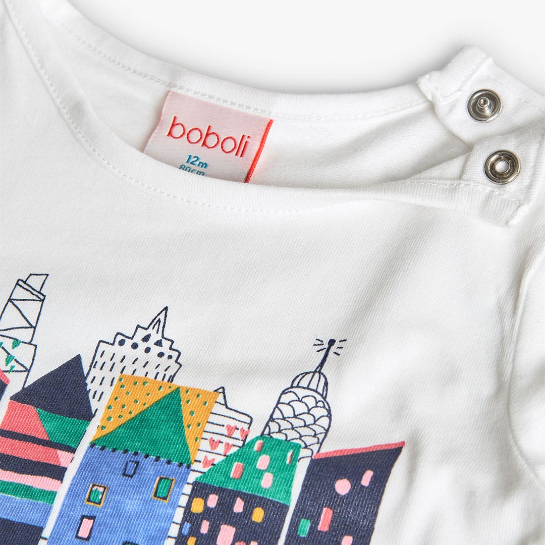 T-shirt manga comprida edifícios | BOBOLI