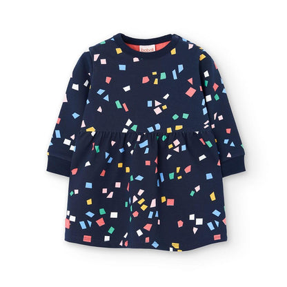 Vestido de Felpa Confetti Azul Escuro