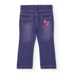 Calças de ganga menina azul flores | BOBOLI |  Flores