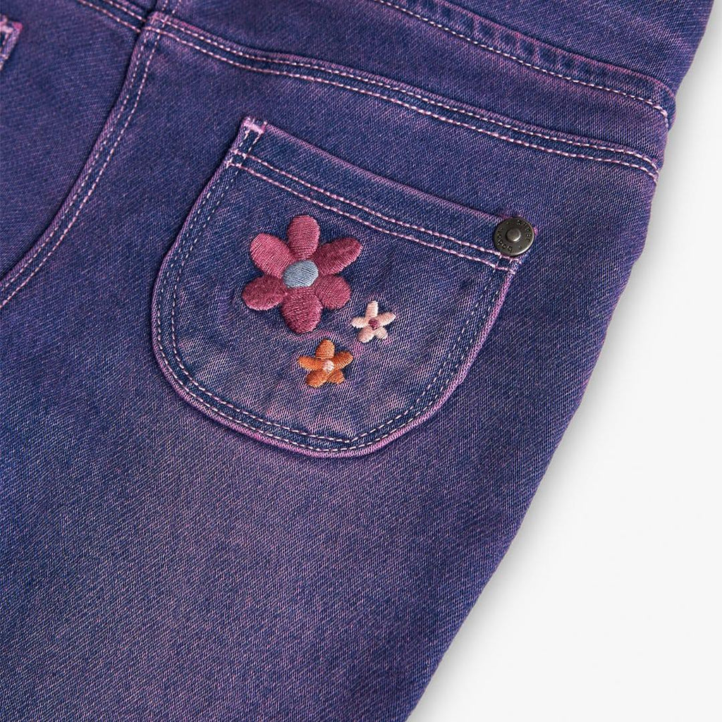 Calças de ganga menina azul flores | BOBOLI |  Flores