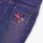 Calças de ganga menina azul flores | BOBOLI |  Flores