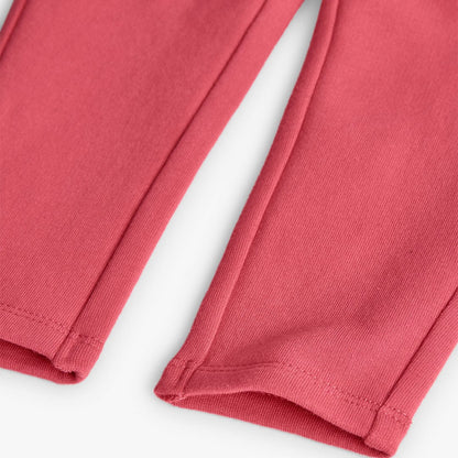 Leggins  Básicas de Malha de Algodão Rosa