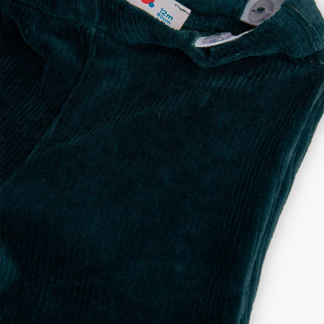 Leggins de veludo para menina | BOBOLI | Verde