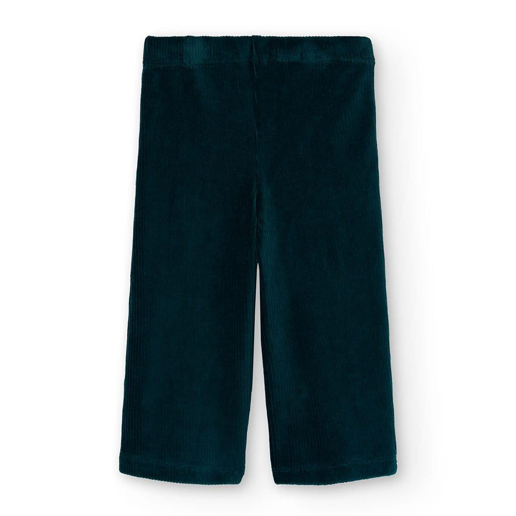 Leggins de veludo para menina | BOBOLI | Verde