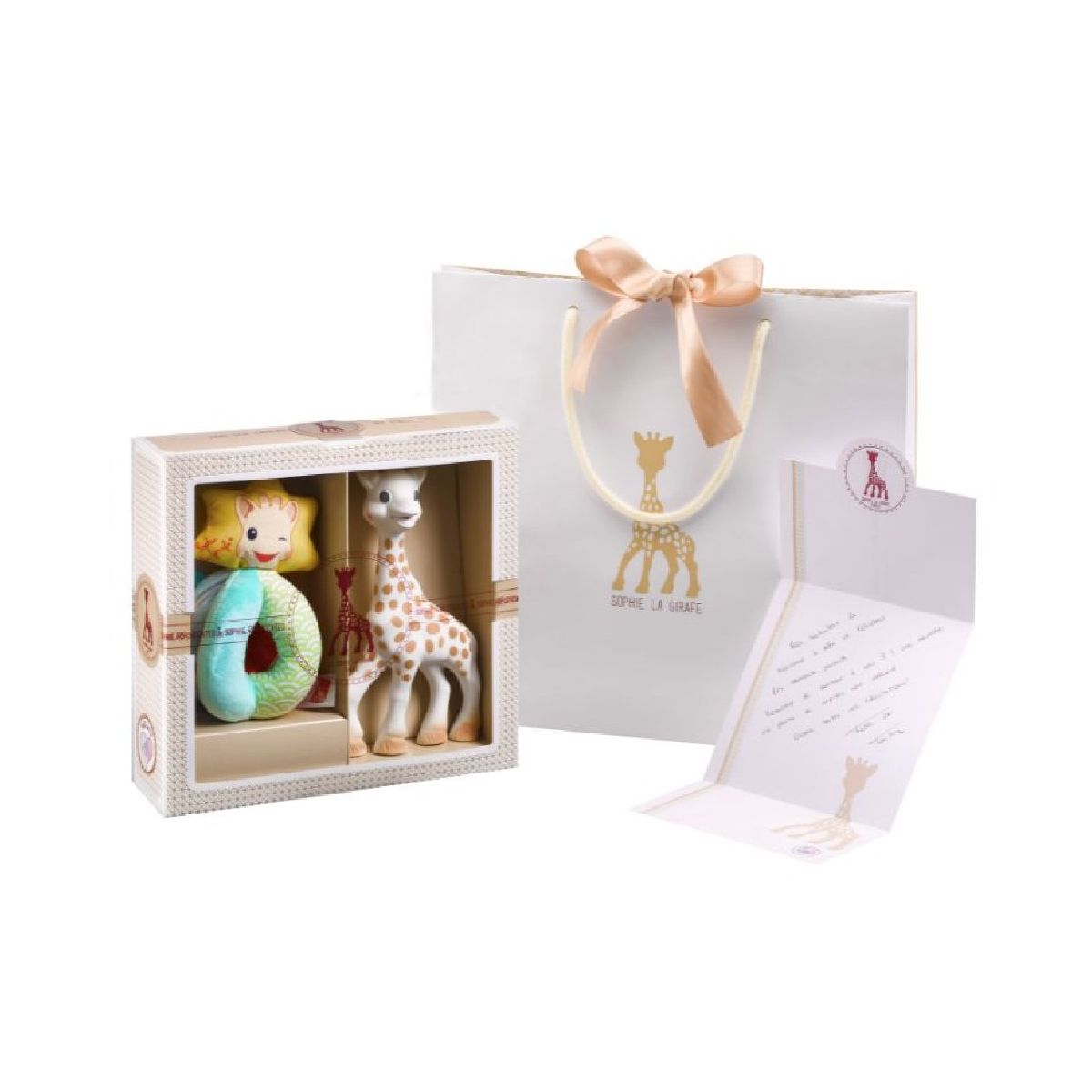 O meu primeiro conjunto Sophie la girafe + Roca Sense & Soft