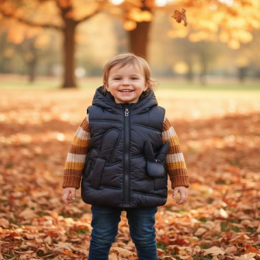 Colete Acolchoado com Capuz e Pelo Interior | Camada Quente para o Inverno