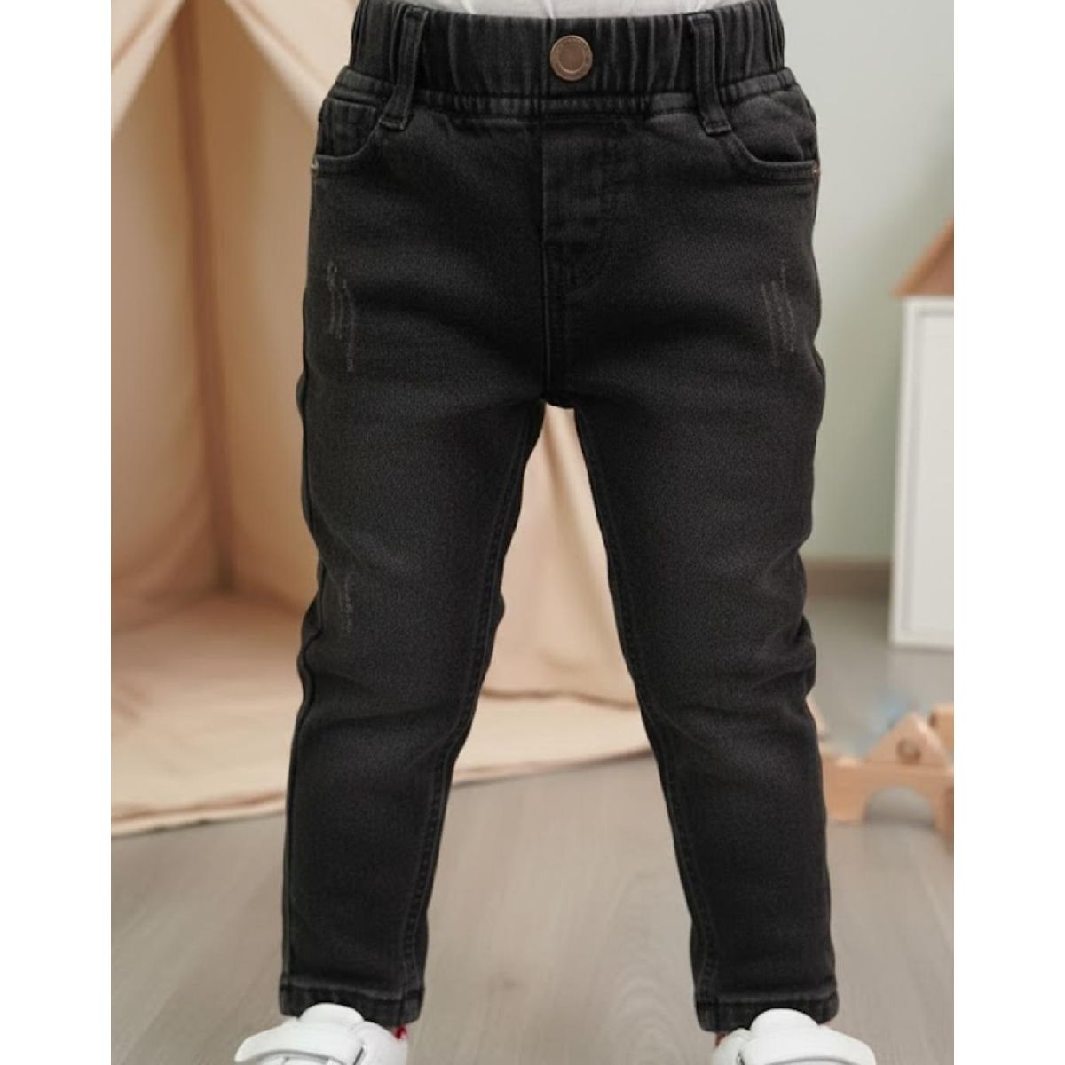 Calças de Ganga Pretas | Cintura Ajustável