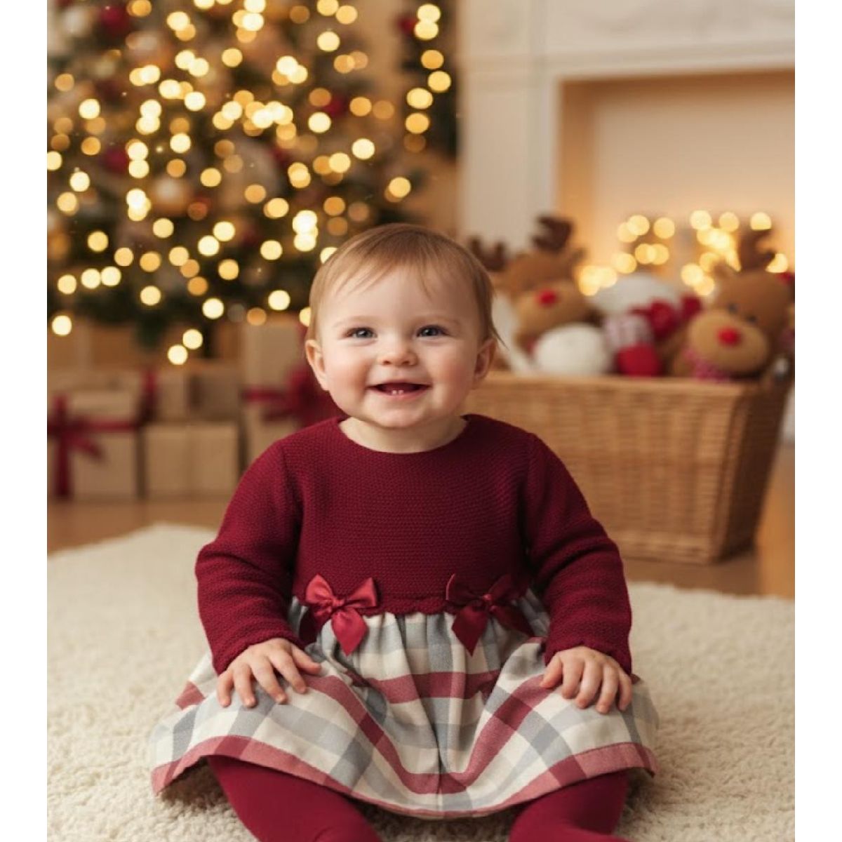 Vestido Xadrez | Bordô