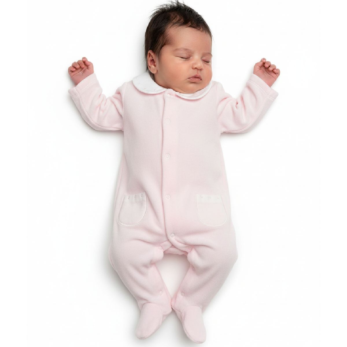 Babygrow veludo rosa| BABI