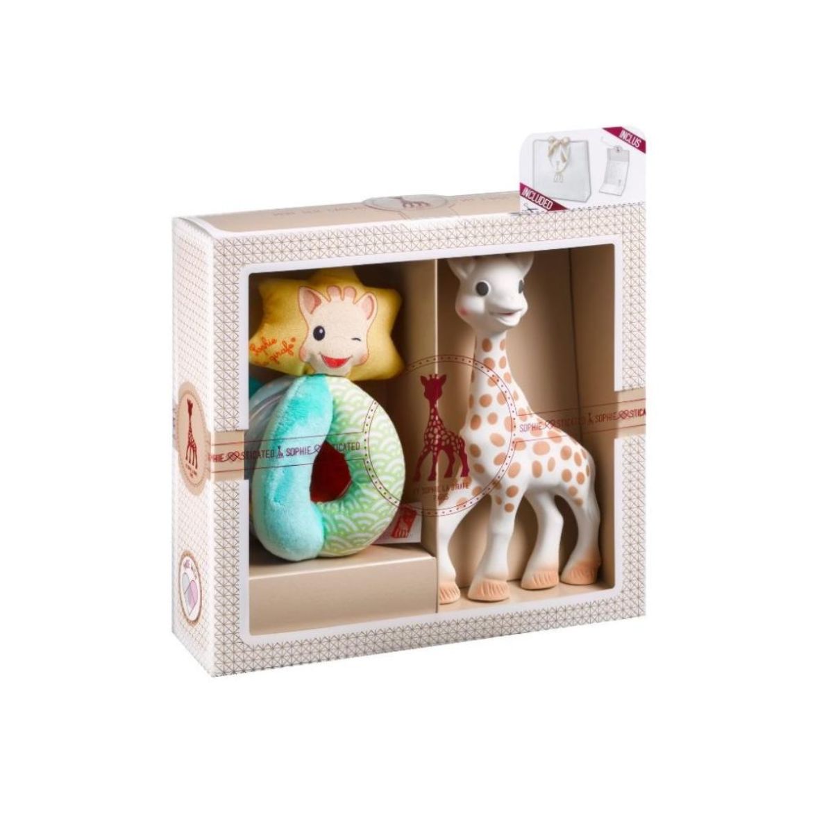 O meu primeiro conjunto Sophie la girafe + Roca Sense & Soft