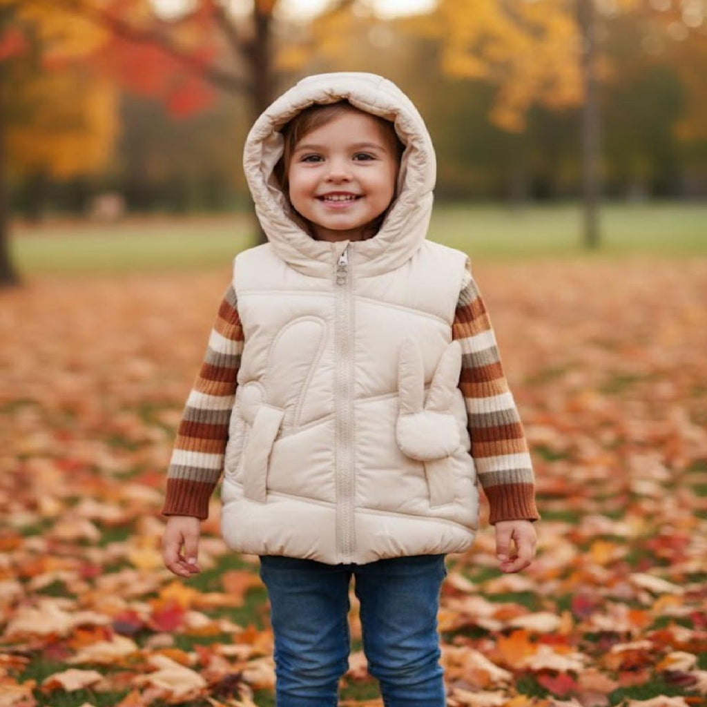 Colete Acolchoado com Capuz e Pelo Interior | Camada Quente para o Inverno