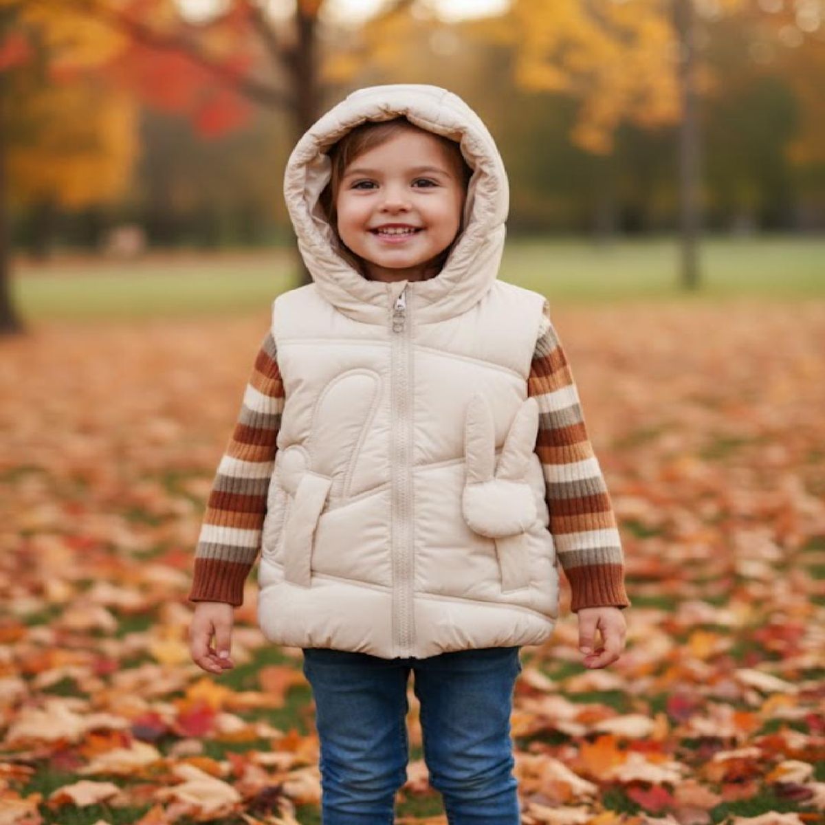 Colete Acolchoado com Capuz e Pelo Interior | Camada Quente para o Inverno