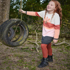 Vestido malha | Cor de laranja flor| BOBOLI