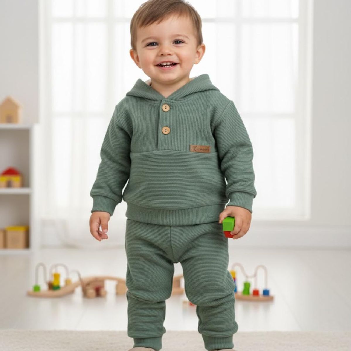 Fato treino verde | CALAMARO | Algodão