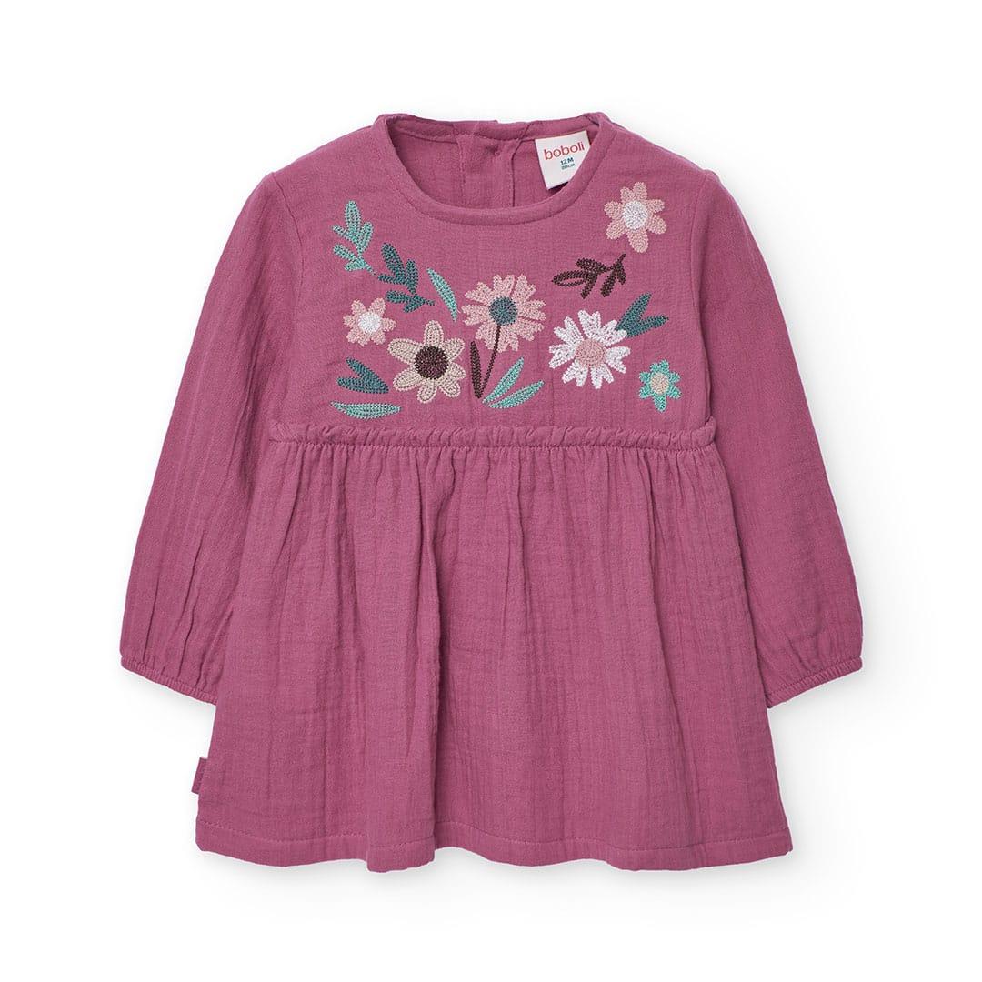 Vestido floral cor-de-rosa | BOBOLI