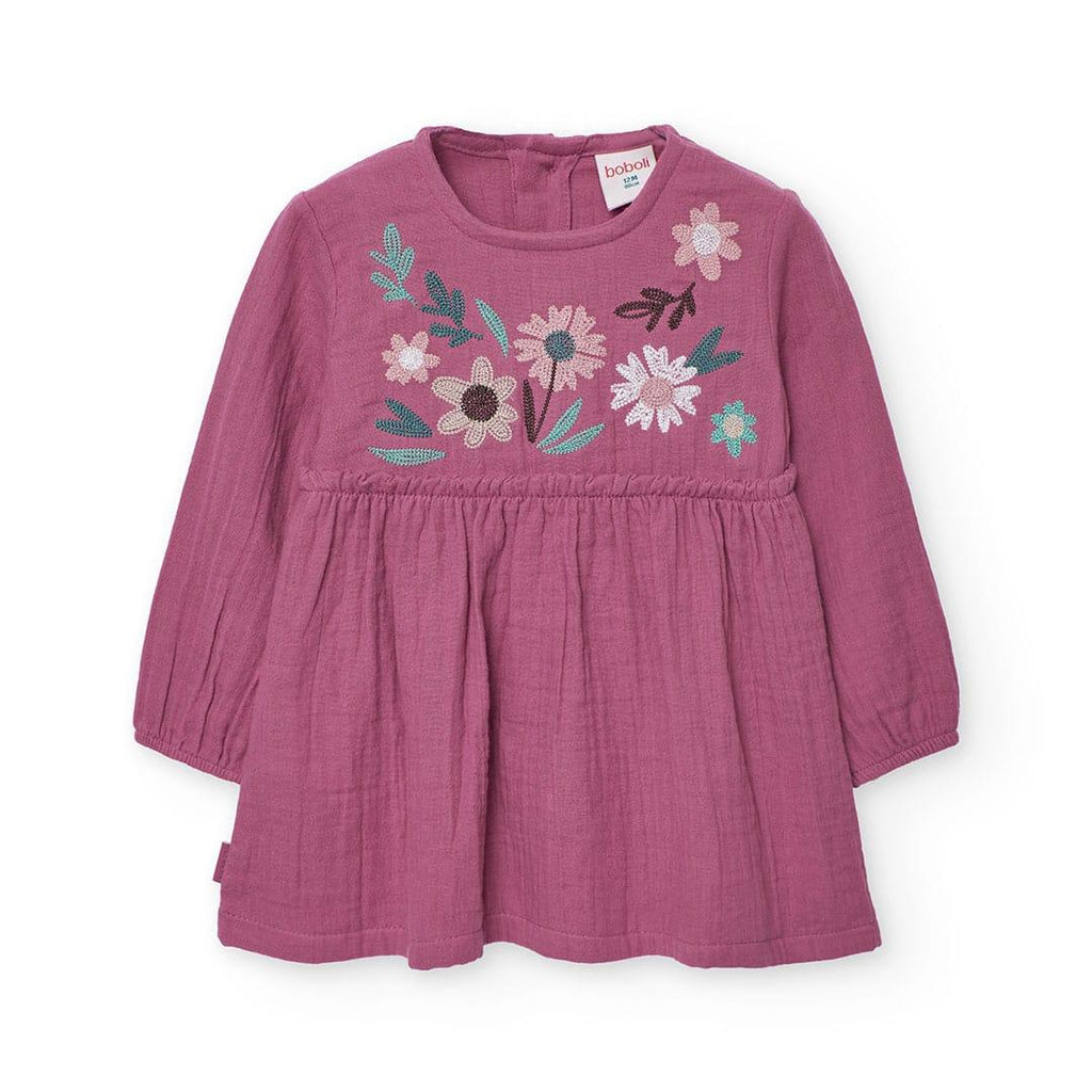 Vestido floral cor-de-rosa | BOBOLI
