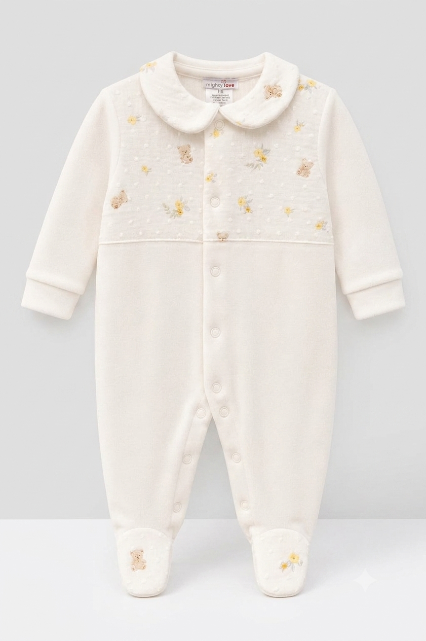 Babygrow Ursinhos e Flores Amarelas