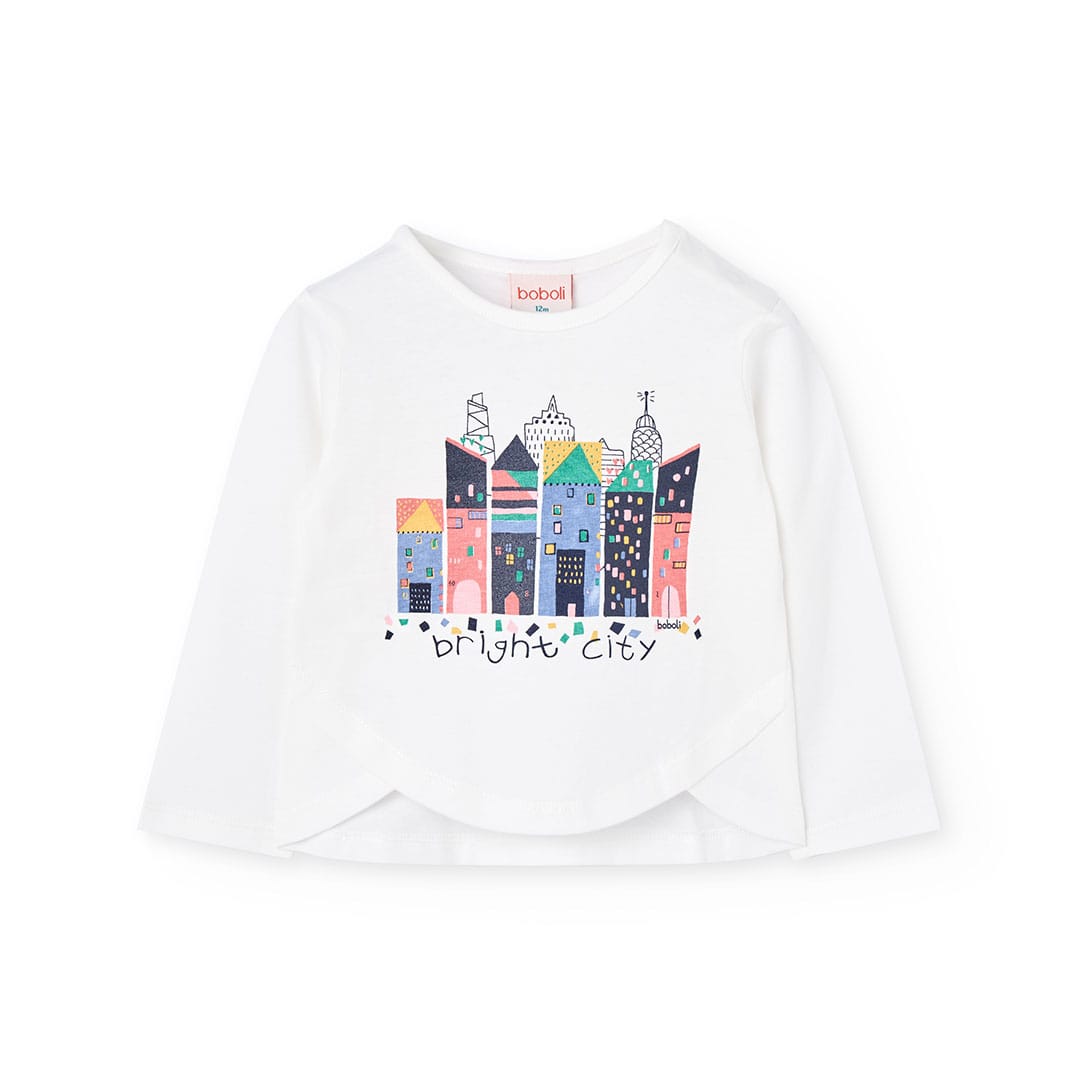 T-shirt manga comprida edifícios | BOBOLI