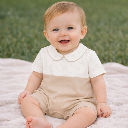 Babygrow de Algodão de Manga Curta para Bebé Menina (o)