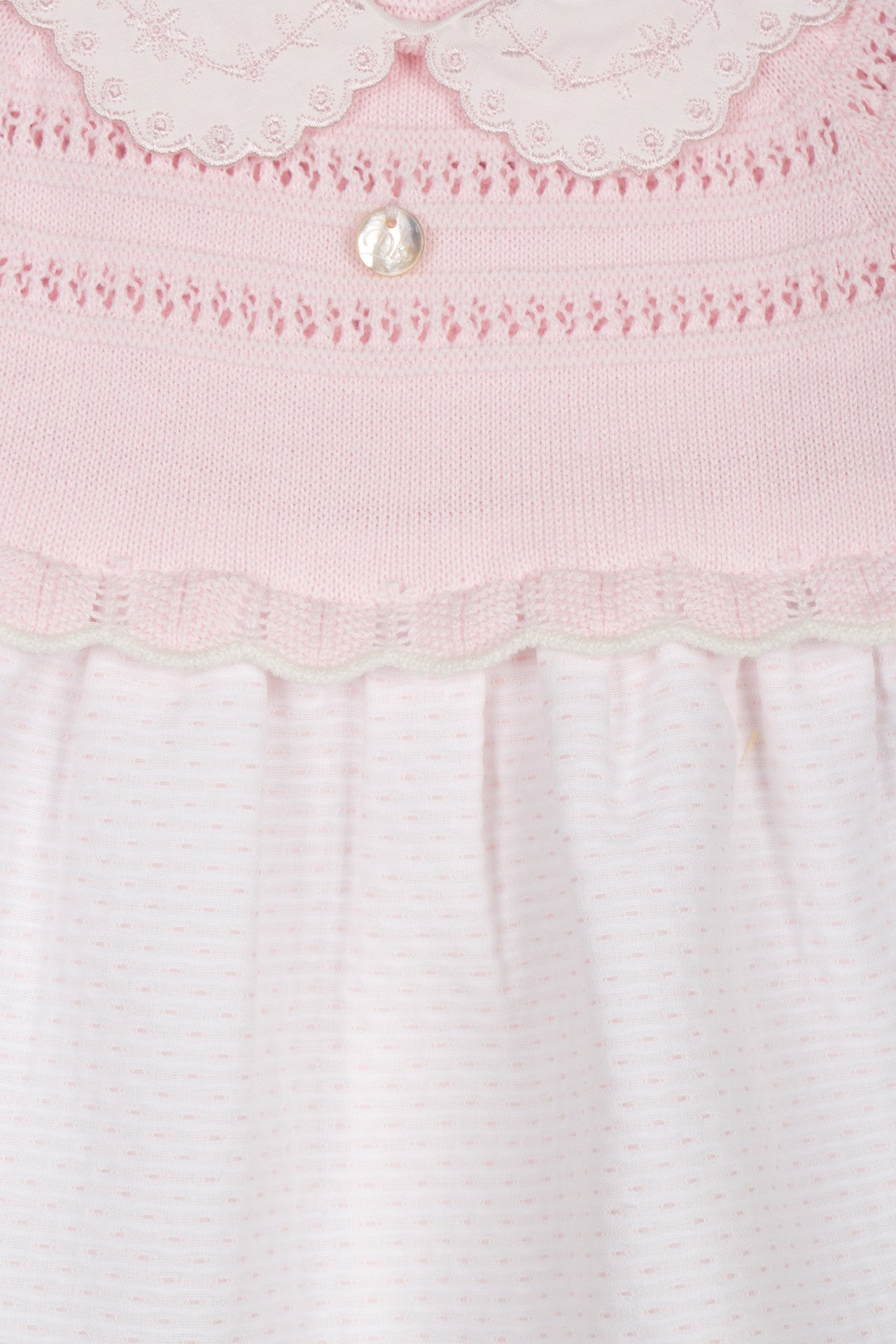 Vestido com Tapa Fraldas Rosa Bebé 2pc